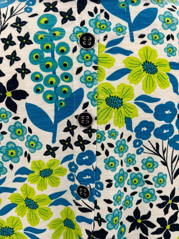 MULTIPLES OCEAN FLORAL SLUB KNIT TOP - Image 3