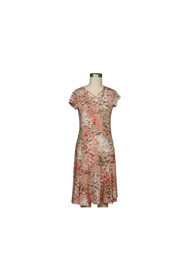 SOUTHERN LADY FLORAL CAP SLEEVE DRESS