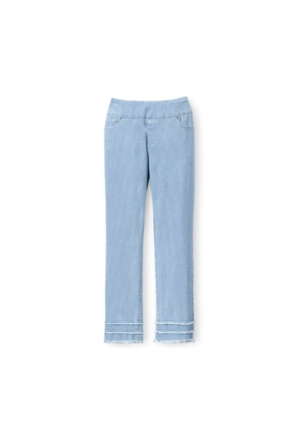 MULTIPLES RAILROAD STRIPE ANKLE JEAN