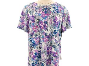 SOUTHERN LADY SHORT SLEEVE FLORAL KNIT HENLEY