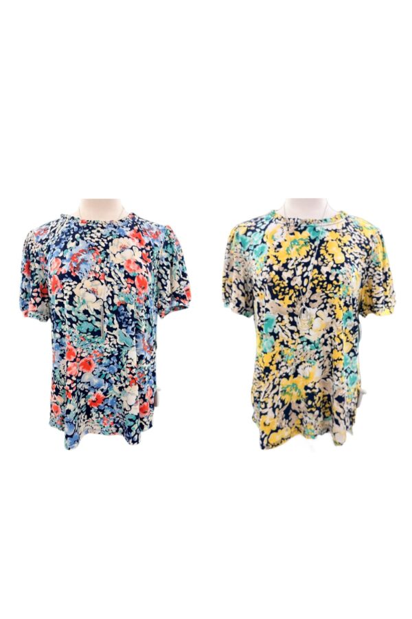 SOUTHERN LADY PUFF SLEEVE FLORAL TOP