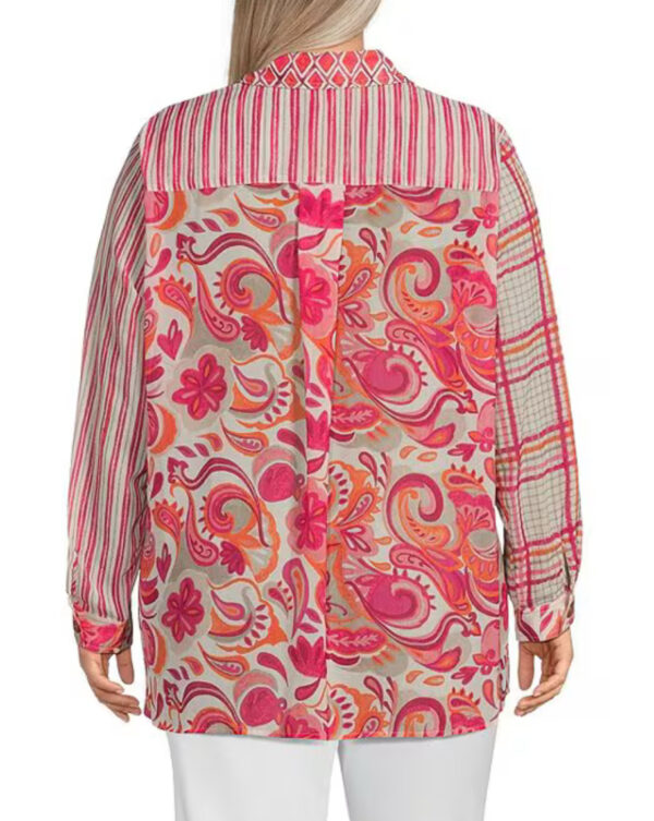 MULTIPLES MULTI PRINT CRINKLE BLOUSE - Image 5
