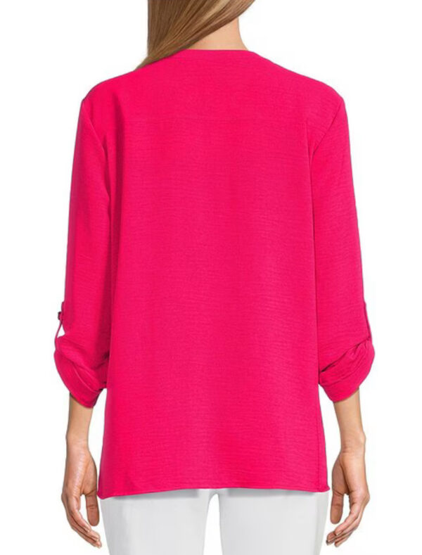 MULTIPLES CRINKLE TAB SLEEVE BLOUSE - Image 7