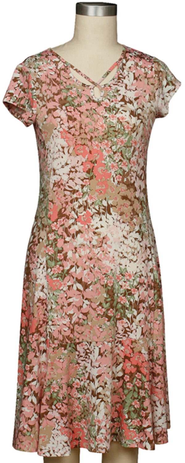 SOUTHERN LADY FLORAL CAP SLEEVE DRESS - Image 2