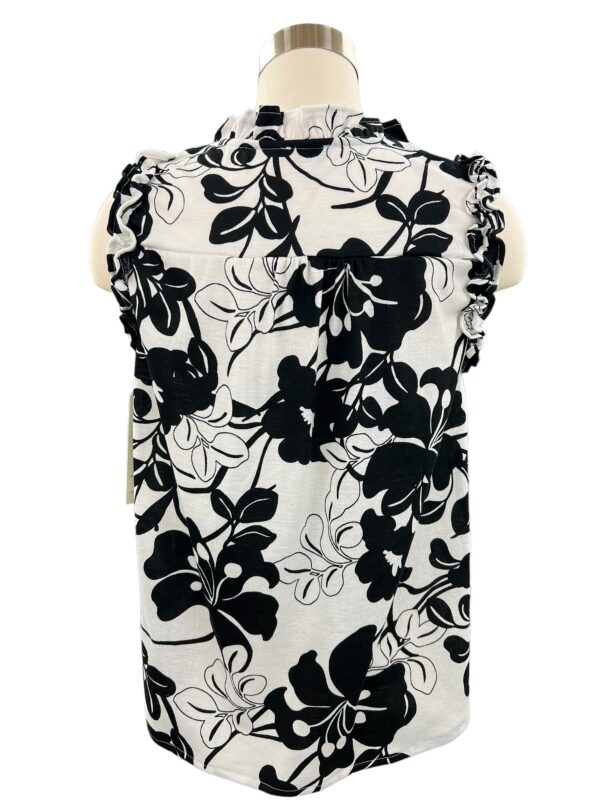 SEVEN FORTY TWO FLORAL SMOCKED SHOULDER HENLEY TANK - Image 5