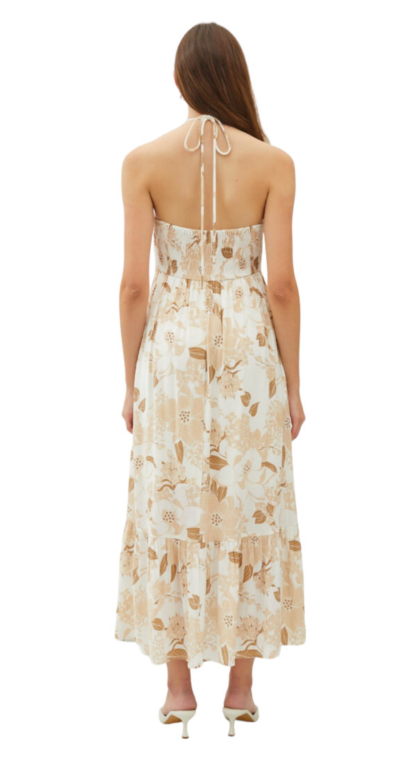 BE COOL TAUPE FLORAL MIDI DRESS - Image 4
