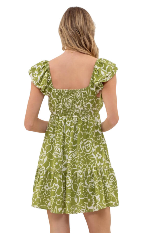 BLUPEPPER EMPIRE WAIST FLORAL MIDI DRESS - Image 2