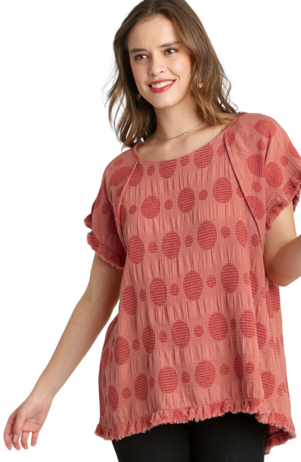 UMGEE LINEN BLEND RAGLAN SLEEVE TOP - Image 5