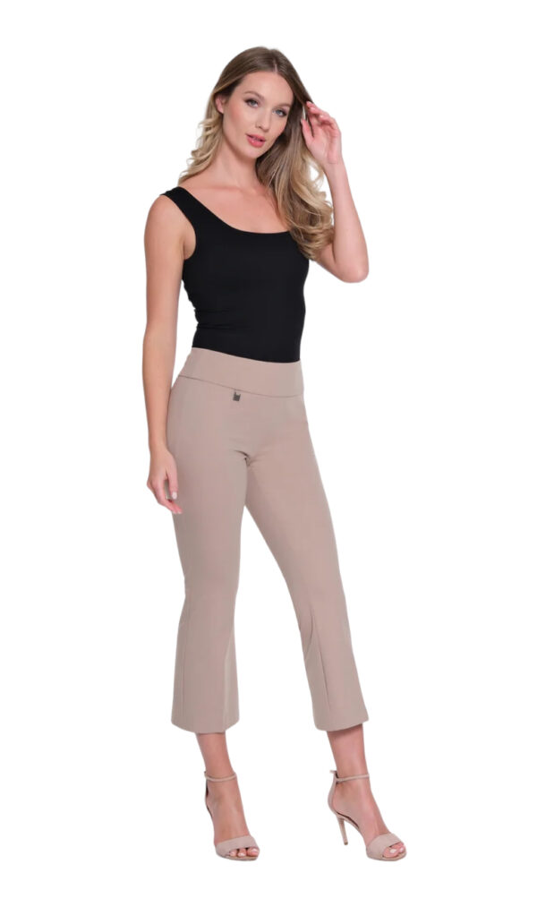 MULTIPLES STONE PULL ON CROP FLARE PANT - Image 4
