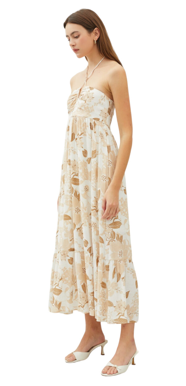 BE COOL TAUPE FLORAL MIDI DRESS - Image 3