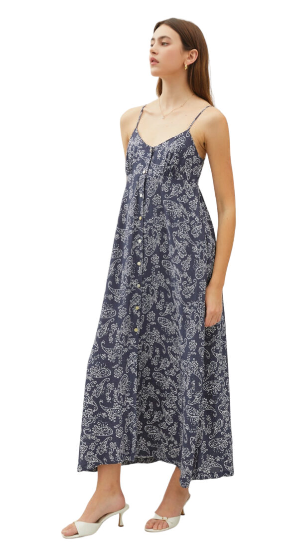 BE COOL INDIGO PAISLEY MIDI DRESS - Image 2