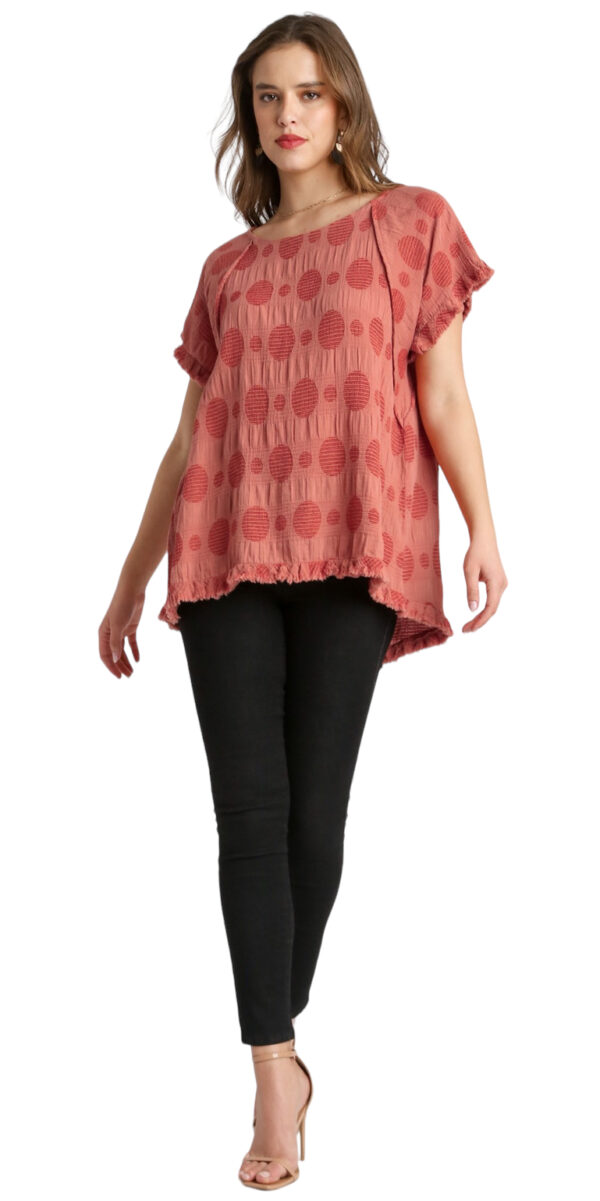 UMGEE LINEN BLEND RAGLAN SLEEVE TOP - Image 3
