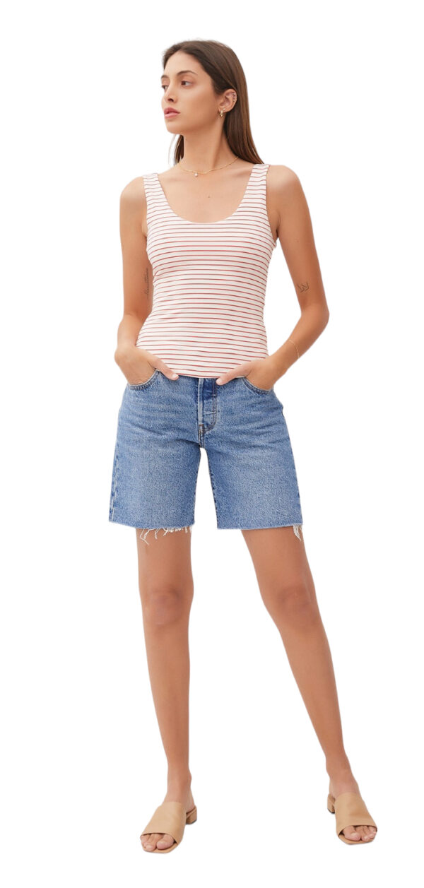 BE COOL STRIPED SCOOP NECK TANK - Image 10