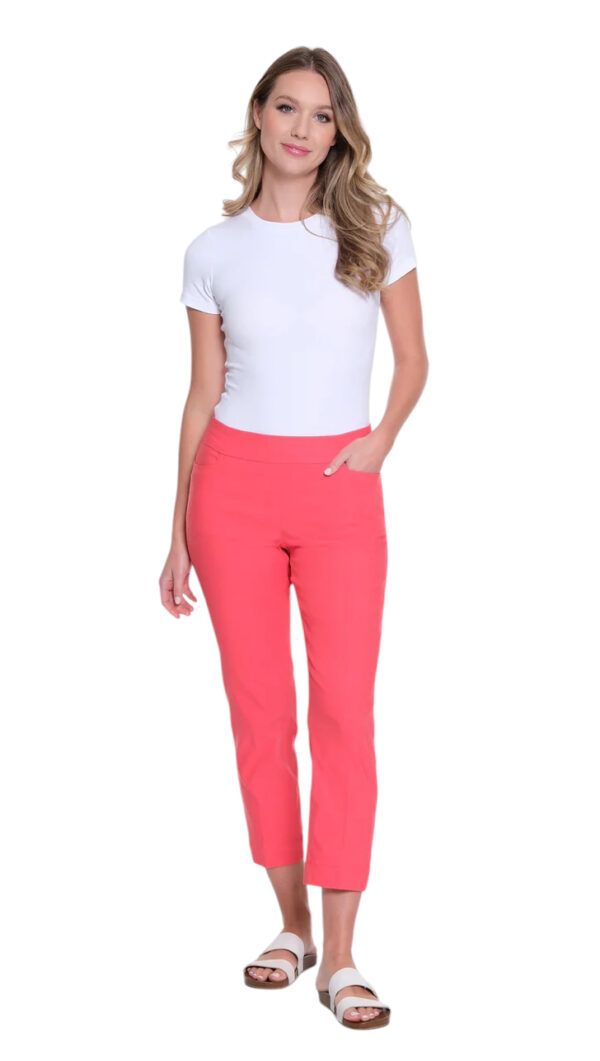 MULTIPLES WATERMELON CROP PANT WITH POCKETS - Image 2