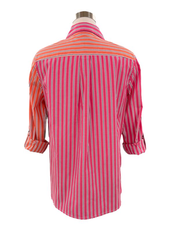 MULTIPLES COLOR BLOCK STRIPED BLOUSE - Image 3