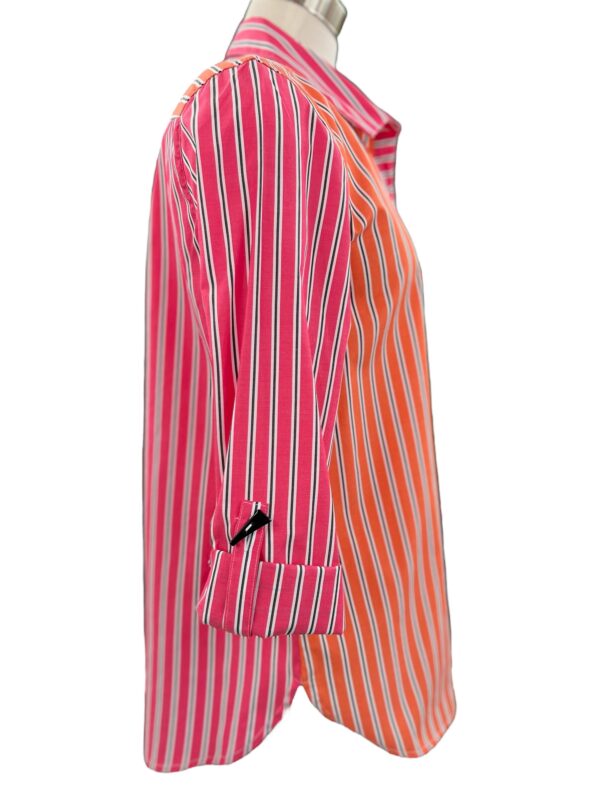 MULTIPLES COLOR BLOCK STRIPED BLOUSE - Image 4
