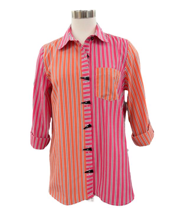 MULTIPLES COLOR BLOCK STRIPED BLOUSE - Image 5
