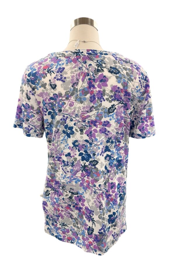 SOUTHERN LADY SHORT SLEEVE FLORAL KNIT HENLEY - Image 2