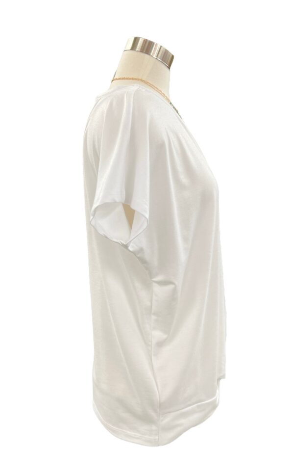 KEREN HART SHORT SLEEVE TWIST HEM KNIT TOP - Image 7