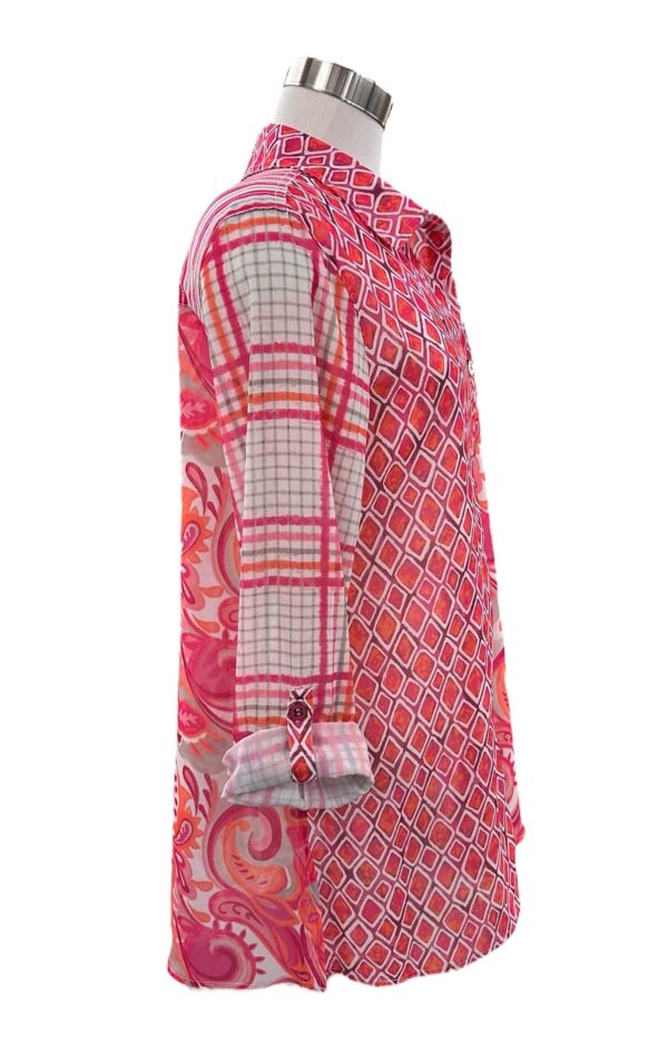 MULTIPLES MULTI PRINT CRINKLE BLOUSE - Image 8
