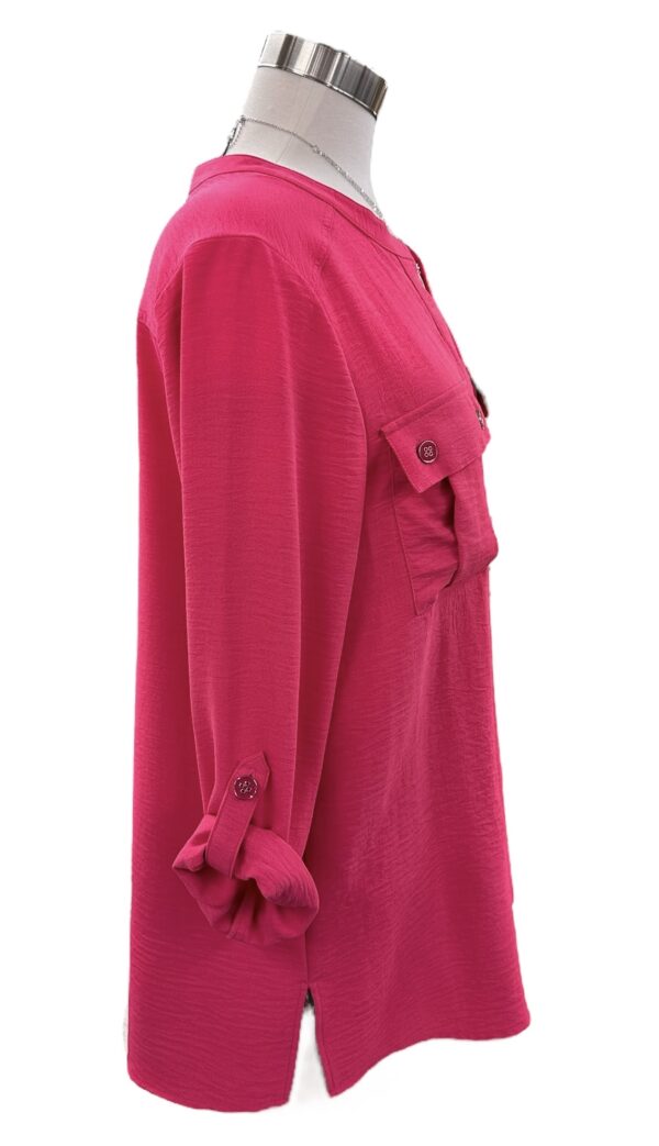 MULTIPLES CRINKLE TAB SLEEVE BLOUSE - Image 10