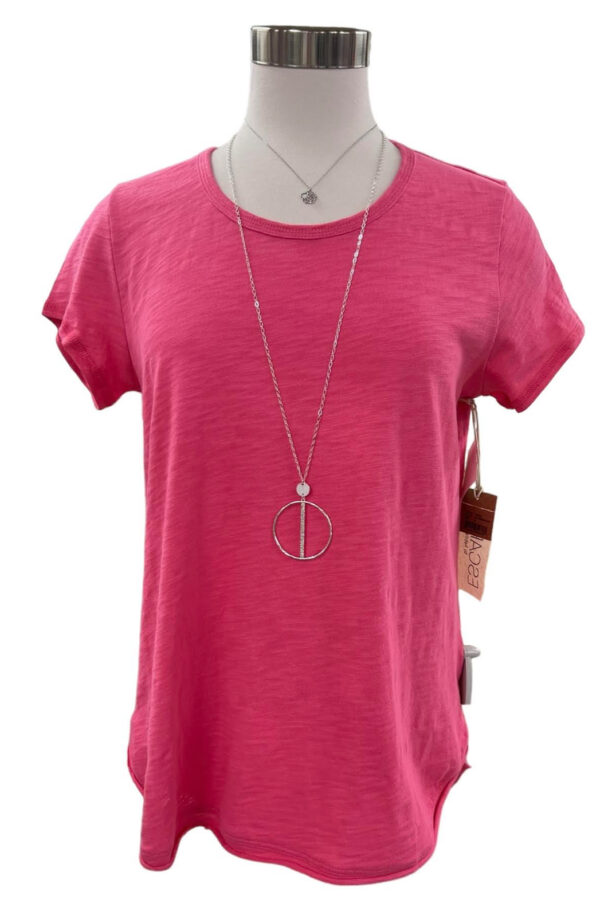 ESCAPE BY HABITAT SHORT SLEEVE COTTON SLUB SCOOP NECK TEE - Image 3