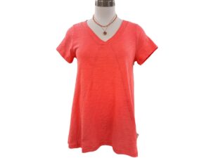 ESCAPE BY HABITAT SHORT SLEEVE COTTON PIECED V-NECK TEE