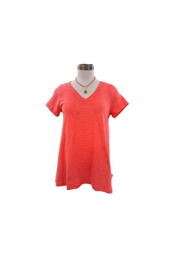 ESCAPE BY HABITAT SHORT SLEEVE COTTON PIECED V-NECK TEE