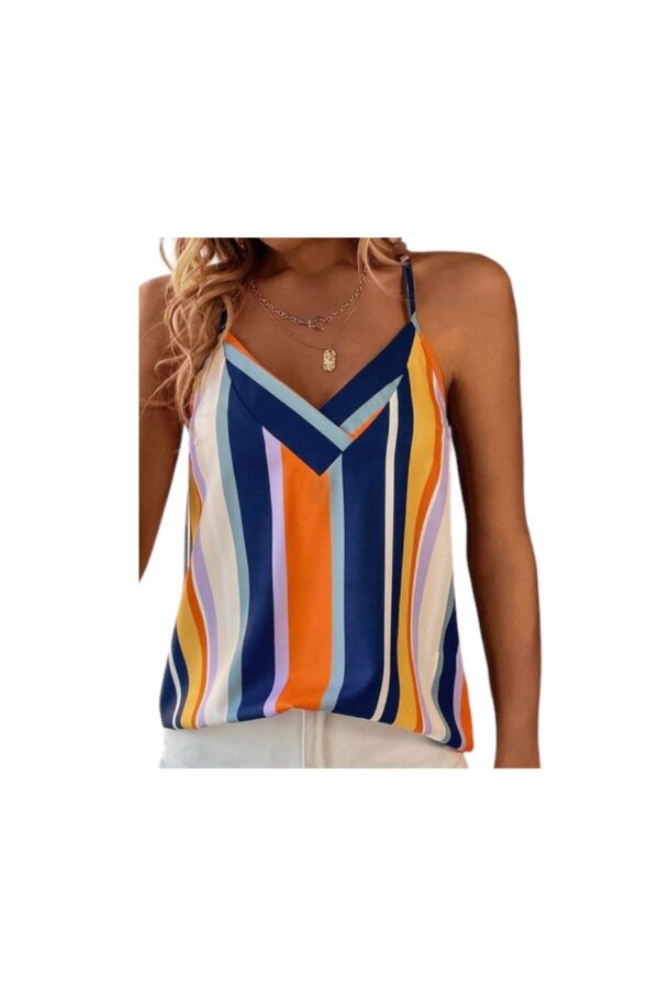 STRIPED CRISS CROSS BACK CAMI