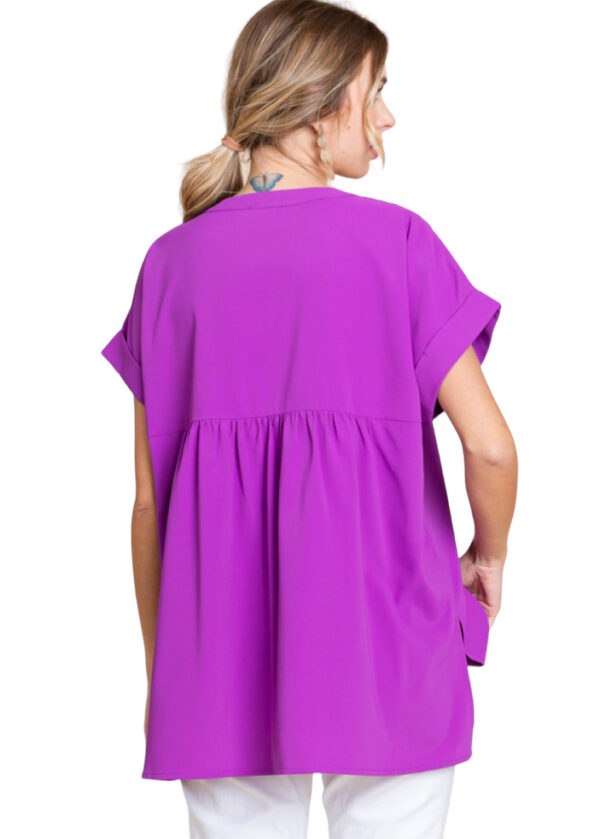 JODIFL AIR FLOW SHORT SLEEVE SEAMED BACK TUNIC - Image 2