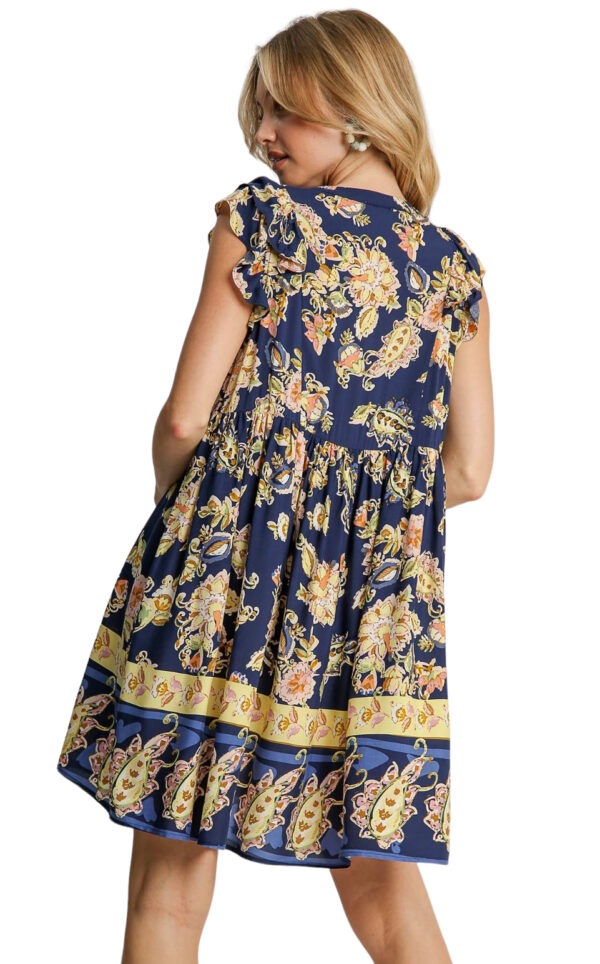 UMGEE FLORAL A-LINE PAISLEY  DRESS - Image 6