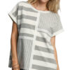 UMGEE KNIT MIXED STRIPE BOXY CUT TOP