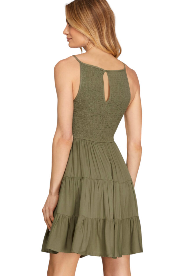 SHE+ SKY SMOCKED TIERED WOVEN DRESS - Image 2