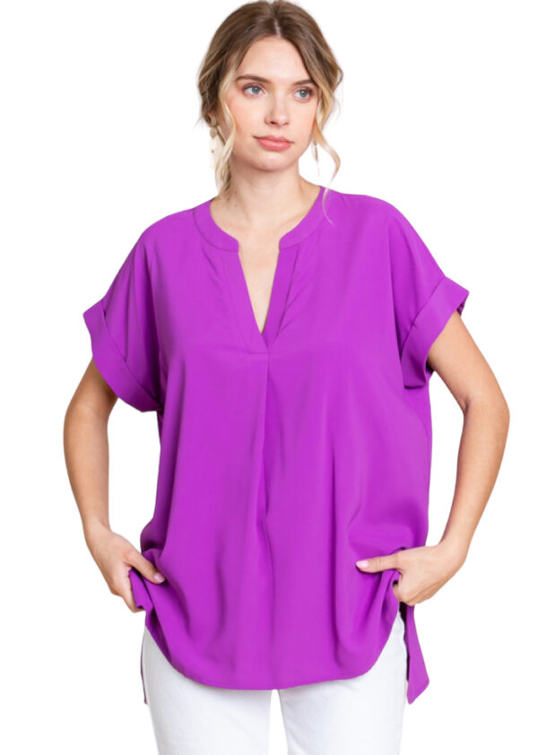 JODIFL AIR FLOW SHORT SLEEVE SEAMED BACK TUNIC