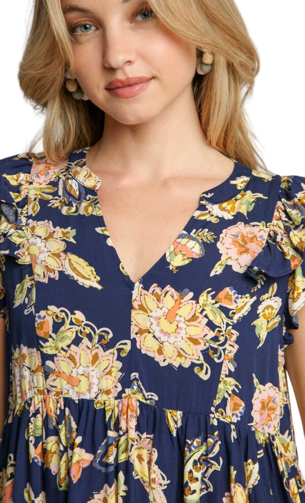UMGEE FLORAL A-LINE PAISLEY  DRESS - Image 5