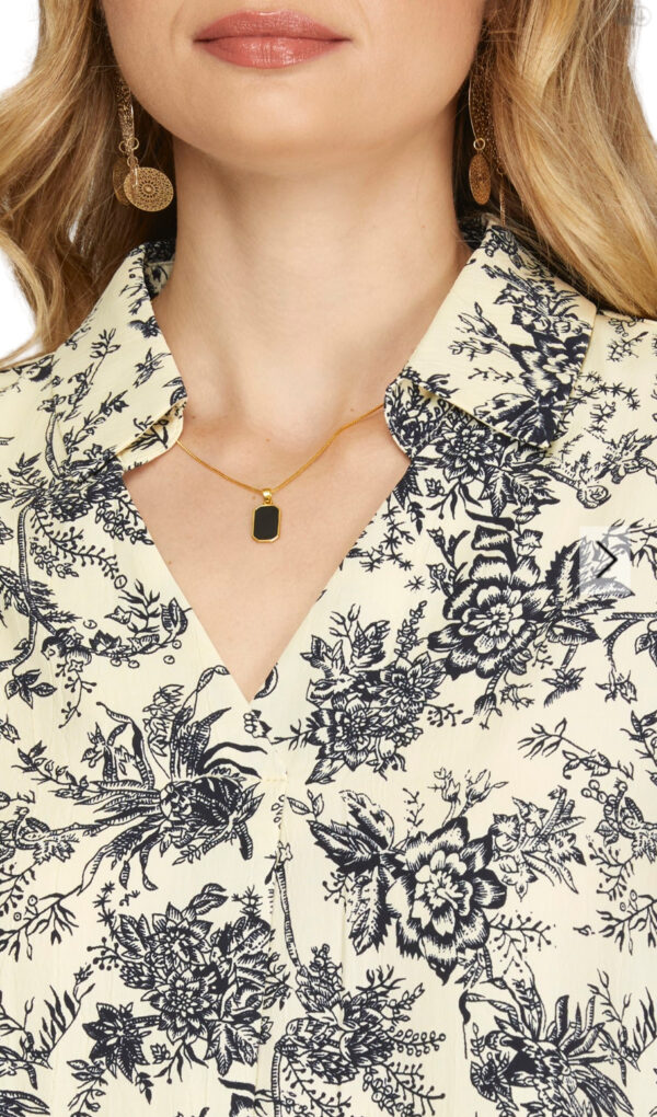 SHE+ SKY DROP SHOULDER FLORAL PRINT BLOUSE - Image 6