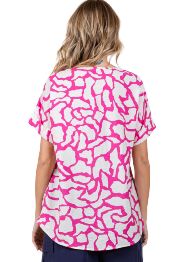 JODIFL WOVEN PRINT ROUND NECK TOP - Image 8