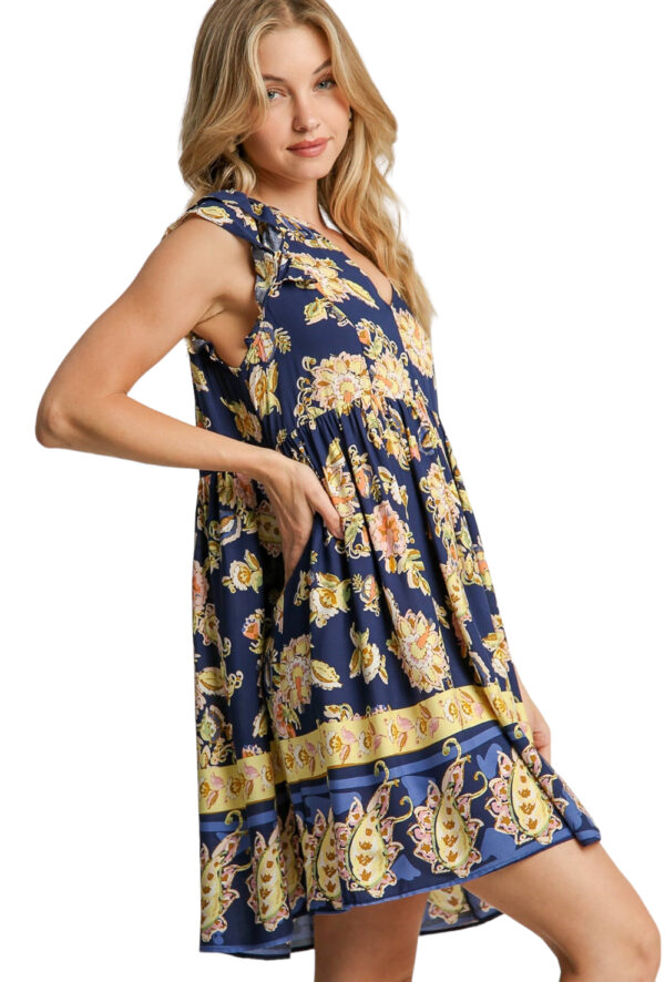 UMGEE FLORAL A-LINE PAISLEY  DRESS - Image 4