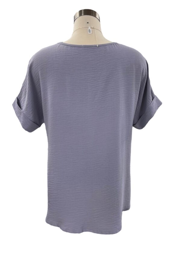 JODIFL SOLID CUFFED SHORT SLEEVE TOP - Image 3