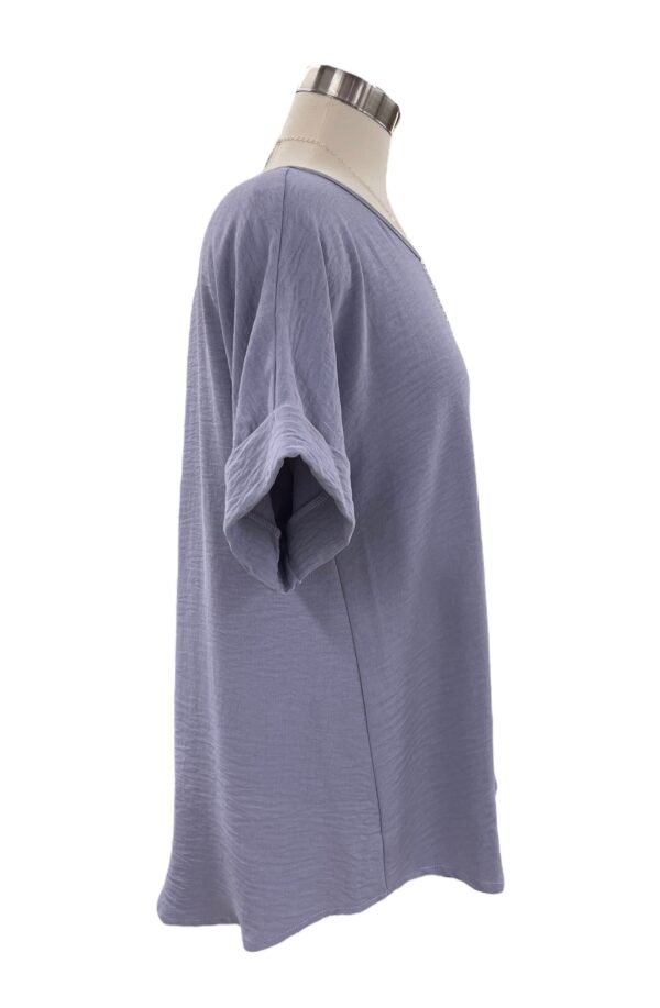 JODIFL SOLID CUFFED SHORT SLEEVE TOP - Image 4