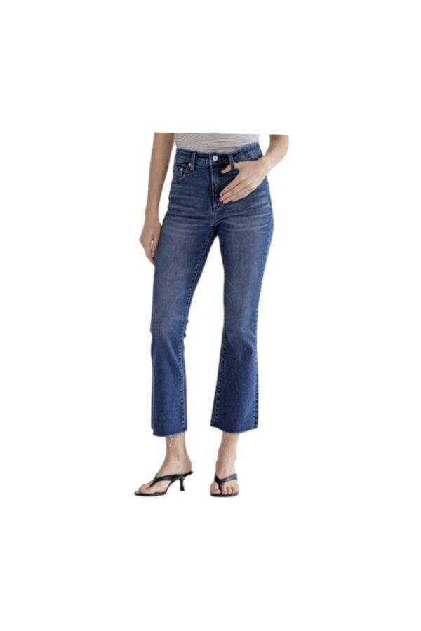 MICA DENIM HIGH RISE CROP BOOT