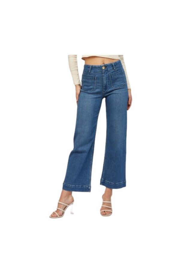MICA DENIM HIGH RISE WIDE LEG CROPS