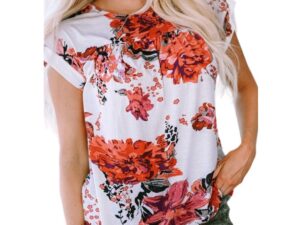 FASHIONWORKS FLORAL SEAM BACK TOP