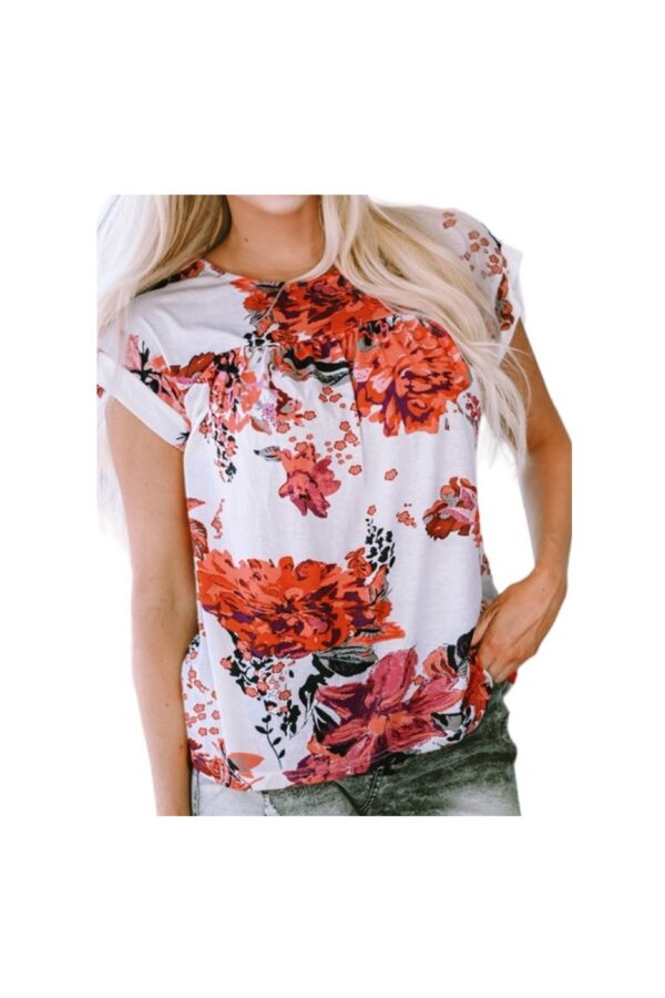 FASHIONWORKS FLORAL SEAM BACK TOP