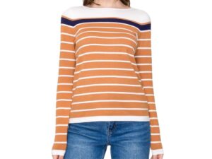 STACCATO LONG SLEEVE COLOR BLOCK SWEATER