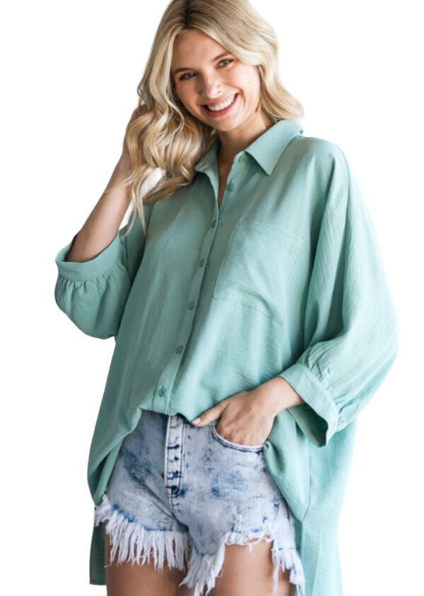 JODIFL DOLMAN SLEEVE BUTTON FRONT BLOUSE - Image 3