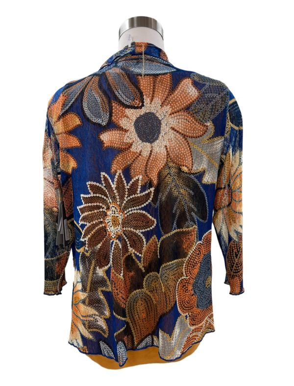 MULTIPLES FLORAL DRAPED FRONT JACKET - Image 8