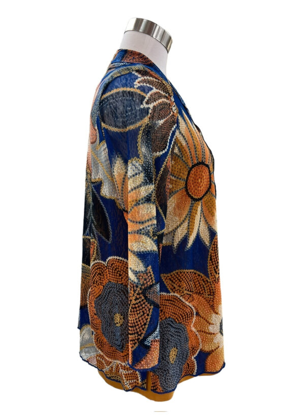 MULTIPLES FLORAL DRAPED FRONT JACKET - Image 7
