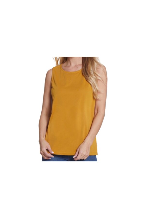 MULTIPLES DARK GOLD SCOOP NECK TANK