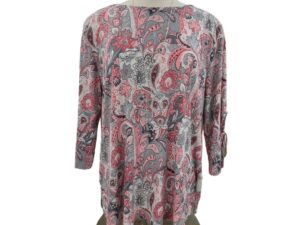 SOUTHERN LADY 3/4 SLEEVE PAISLEY PRINT TOP